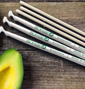 Popotes de plástico de aguacate